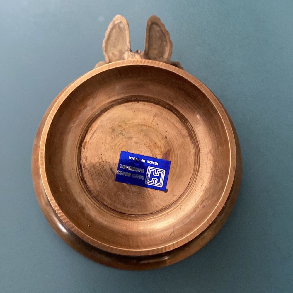 Vintage Brass Bowl With Butterfly On Rim (P2D) - Picture 2 of 4